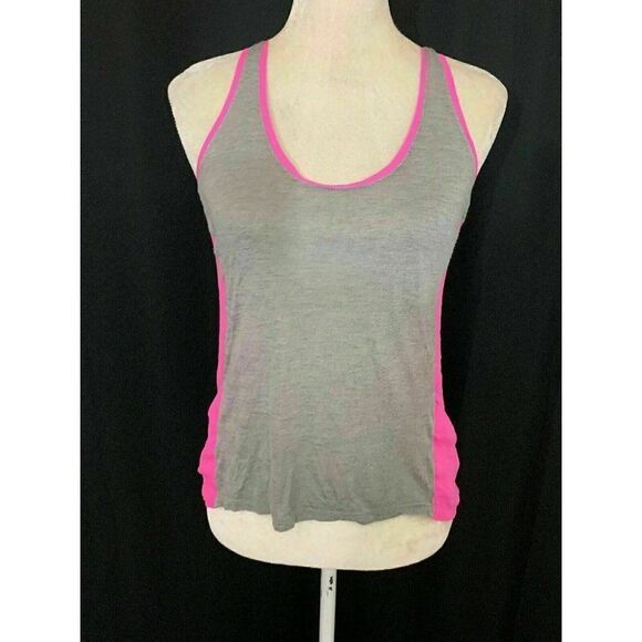 Splendid Womens Gray Pink Scoop Neck Jersey Tank Top Silk Modal Medium - Picture 1 of 7